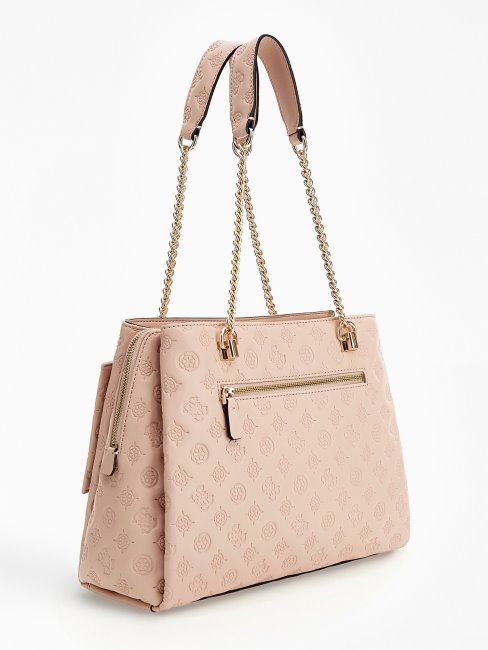 Sac Porté épaule à Logo Estampé Guess La Femme Rose