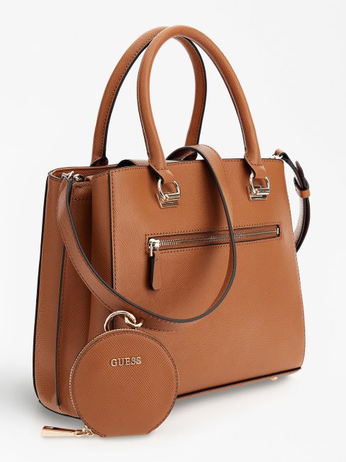 Sac à Main Alexie Saffiano Marron Guess