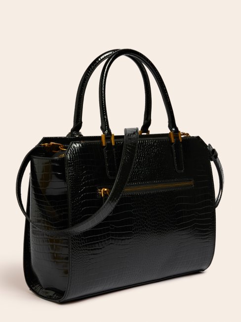 Sac à Main Imprimé Croco Raphie Guess Noir