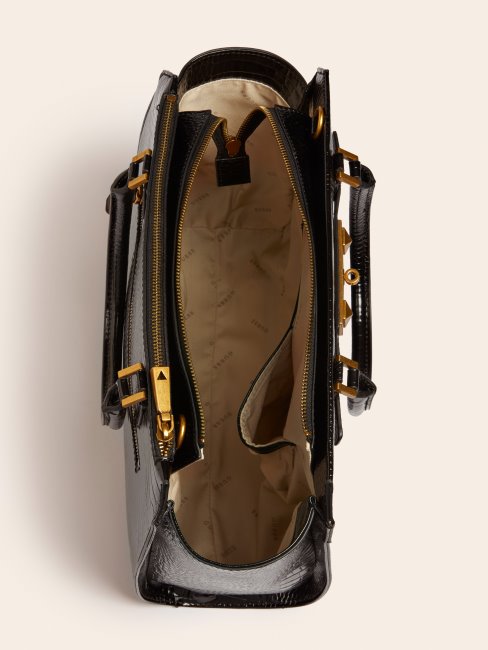 Sac à Main Imprimé Croco Raphie Guess Noir