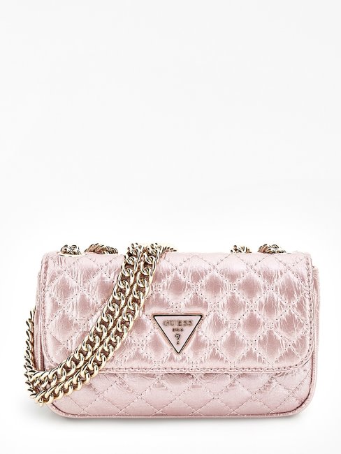 Guess Mini Sac à Bandoulière Matelassé Spark Rose