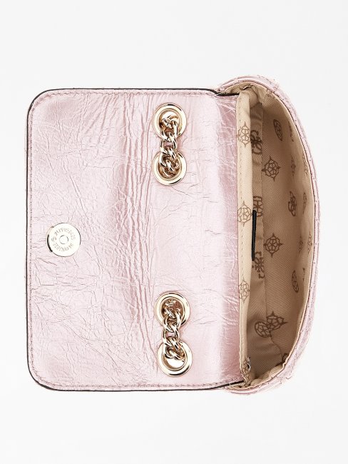 Guess Mini Sac à Bandoulière Matelassé Spark Rose