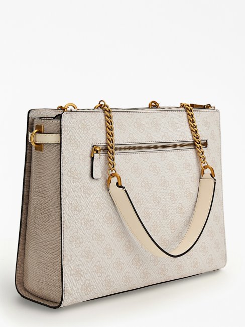 Sac Bandoulière Logo Ginevra 4g Crème Guess