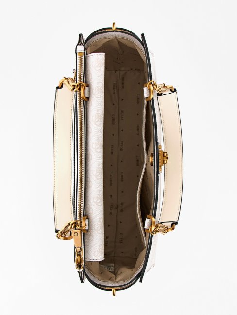 Sac Bandoulière Logo Ginevra 4g Crème Guess