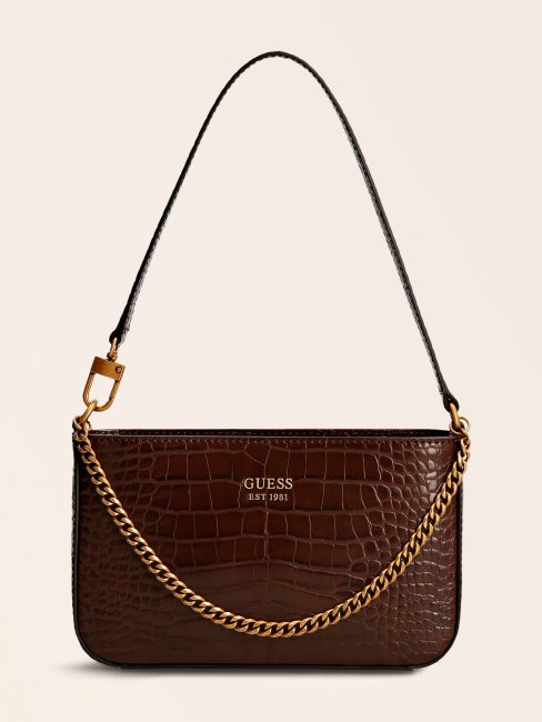 Guess Mini Sac Porté épaule à Imprimé Croco Katey