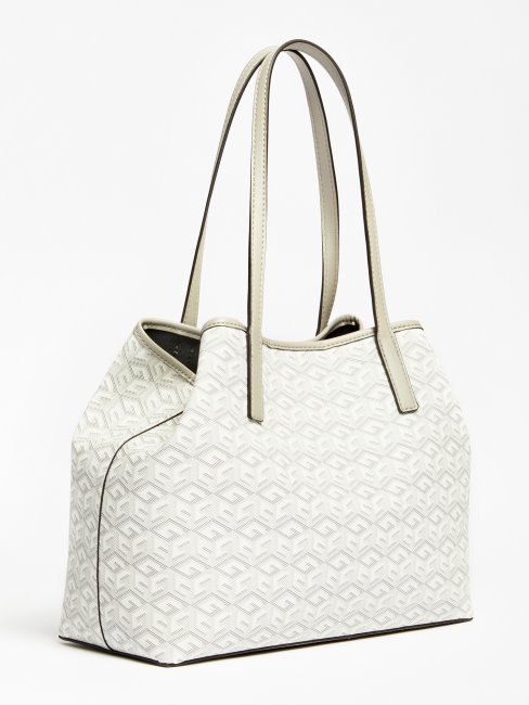 Devinez Vikky G Cube Logo Shopper Crème