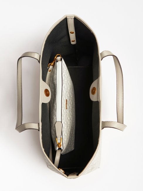 Devinez Vikky G Cube Logo Shopper Crème