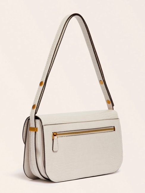Sac à Bandoulière Imprimé Croco Hensely Blanc Guess