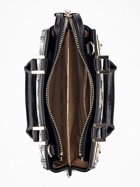 Mini Sac à Main Guess Katey En Raphia Noir