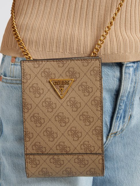 Noelle 4g ​​​​logo Mini Sac à Bandoulière Marron Guess