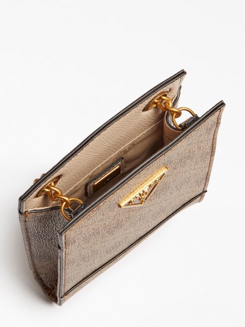 Noelle 4g ​​​​logo Mini Sac à Bandoulière Marron Guess