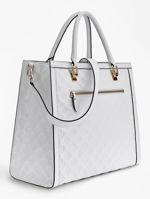 Sac à Main Guess Blanc à Logo Abey Estampé