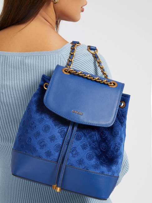 Sac à Dos Inia Velours Bleu Guess