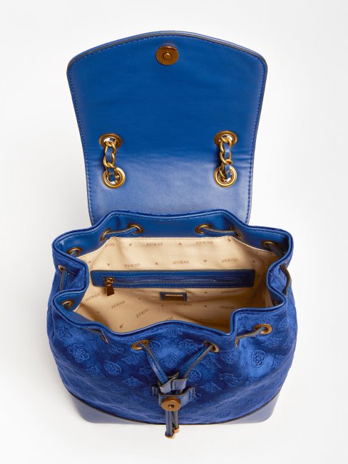 Sac à Dos Inia Velours Bleu Guess