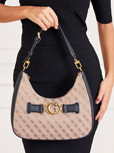 Guess Aviana 4g Logo Hobo Multi Beige