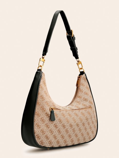 Guess Aviana 4g Logo Hobo Multi Beige