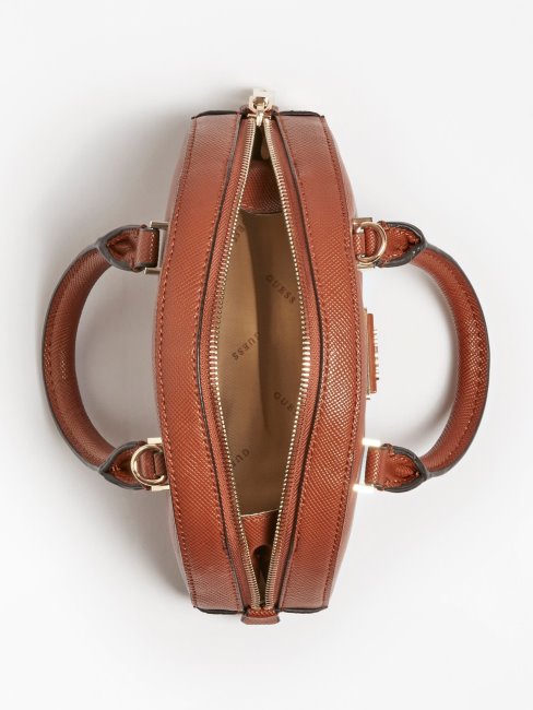 Mini Sac à Main Guess Cordelia Marron Saffiano