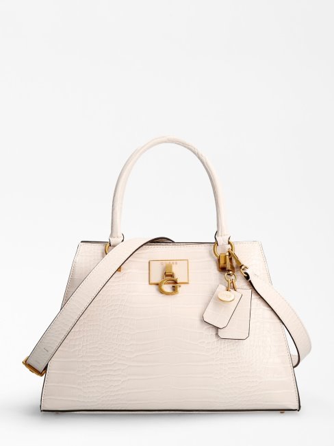 Sac à Main Guess Blanc Imprimé Croco Stephi