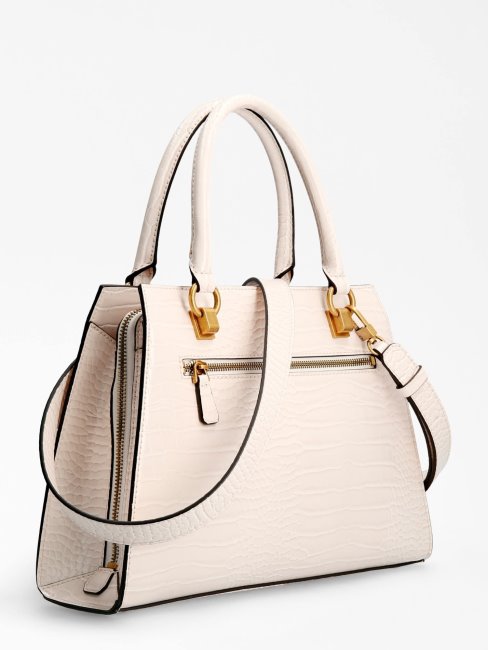 Sac à Main Guess Blanc Imprimé Croco Stephi