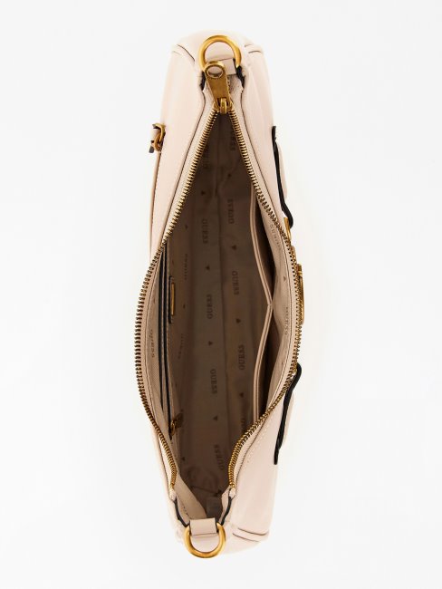 Sac Bandoulière Aviana Logo Crème Guess