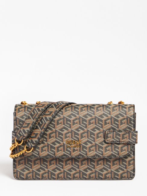 Guess Mini Sac à Bandoulière Matelassé Atene Noir