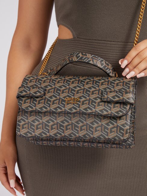 Guess Mini Sac à Bandoulière Matelassé Atene Noir