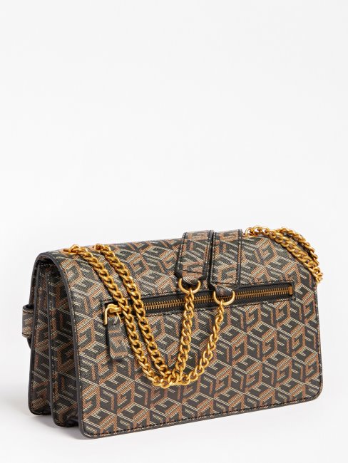 Guess Mini Sac à Bandoulière Matelassé Atene Noir