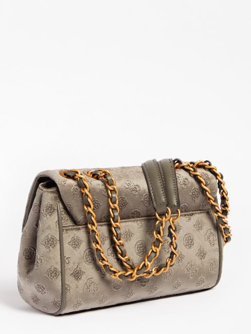 Sac Bandoulière Inia Velours Gris Guess