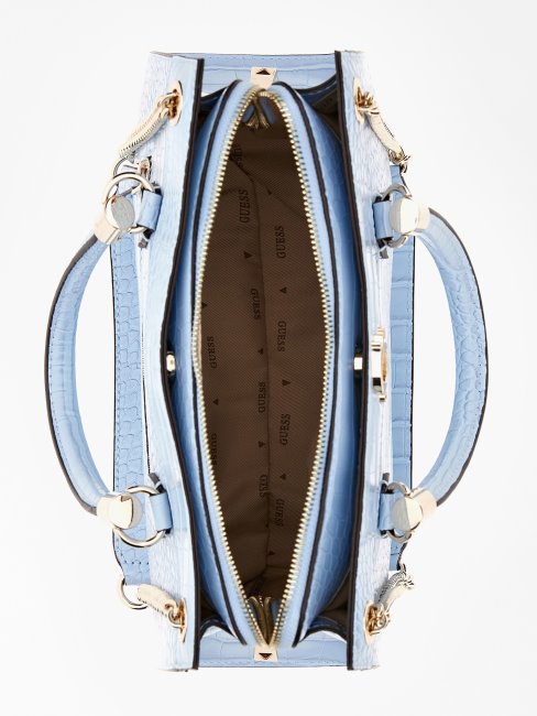 Sac à Main Guess Bleu Clair à Imprimé Croco Nell