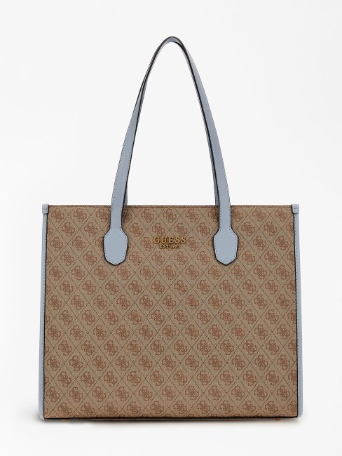 Sac Bandoulière Silvana 4g Logo Bleu Clair Guess