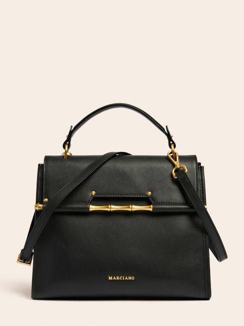 Sac à Main Guess En Cuir Véritable Noir Alia