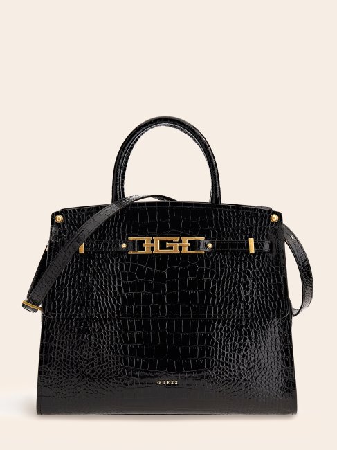 Cristina Sac à Main En Cuir Véritable Guess Noir