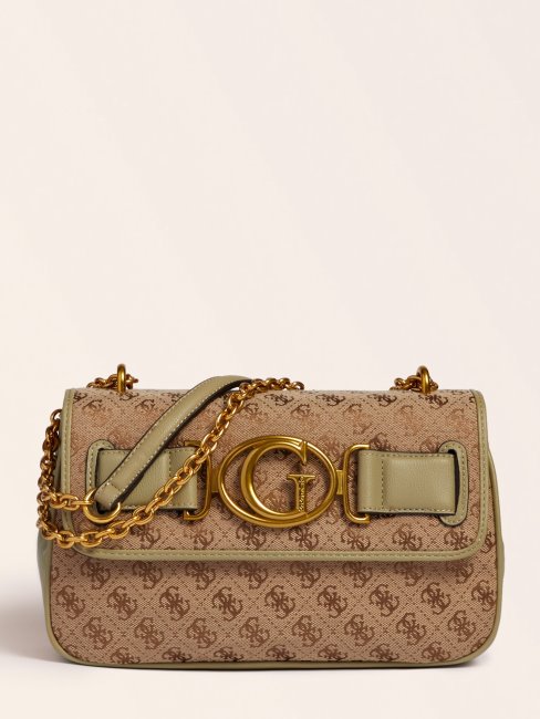 Sac Bandoulière Guess Vert Aileen 4g Logo