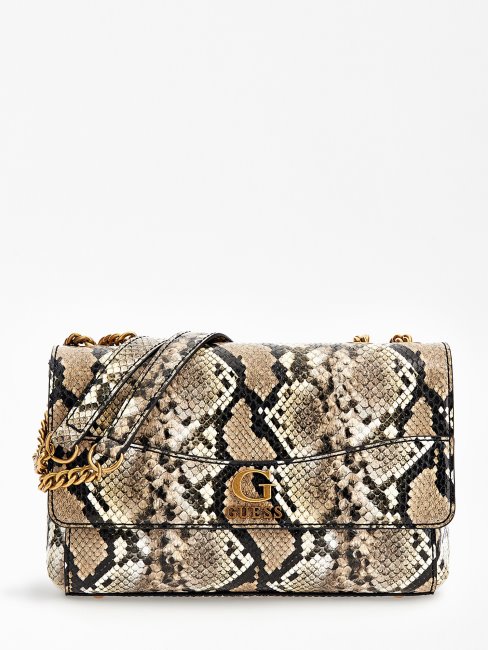 Nell Sac à Bandoulière Imprimé Python Multi Beige Guess