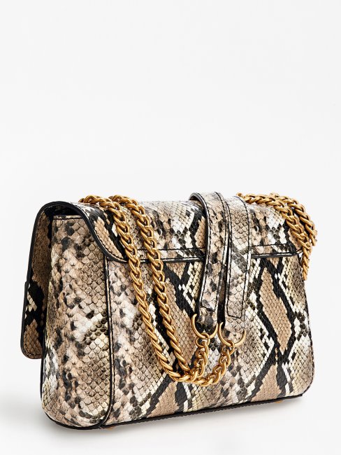 Nell Sac à Bandoulière Imprimé Python Multi Beige Guess