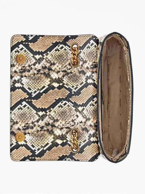 Nell Sac à Bandoulière Imprimé Python Multi Beige Guess