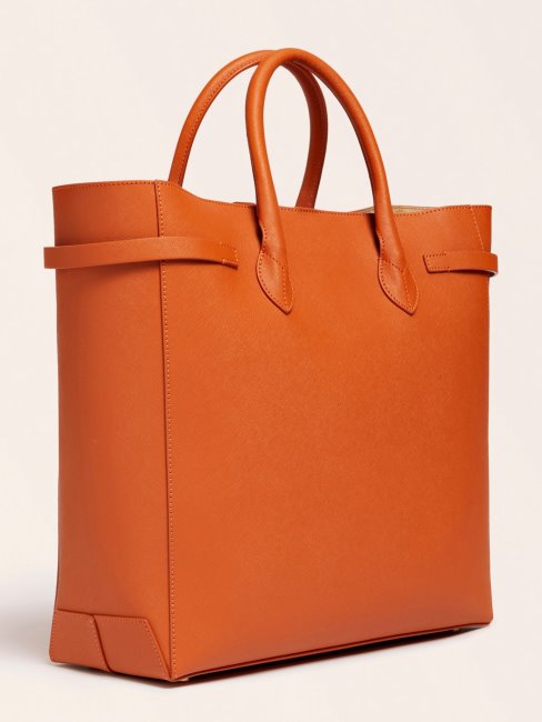 Cristina Shopper En Cuir Véritable Guess Marron