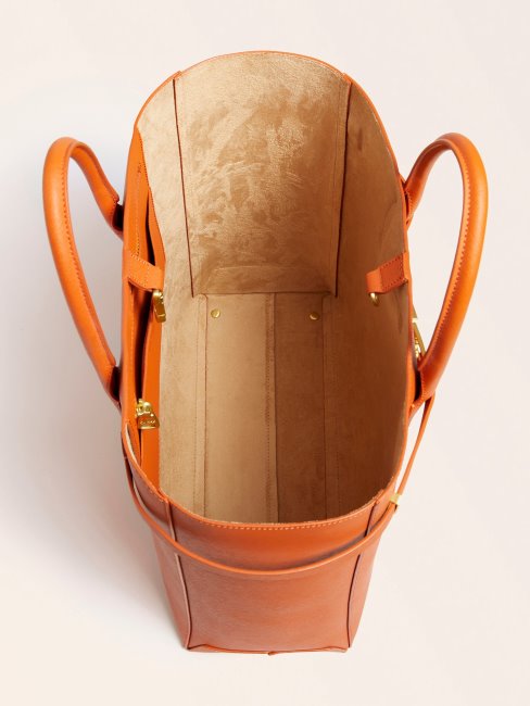 Cristina Shopper En Cuir Véritable Guess Marron