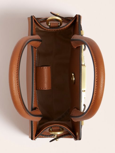 Sac à Main Guess En Cuir Véritable Marron Cristina