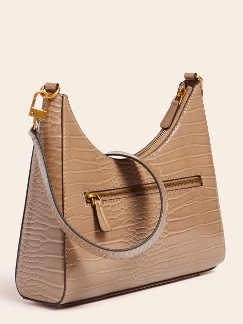 Guess Stephi Crème Hobo Imprimé Croco