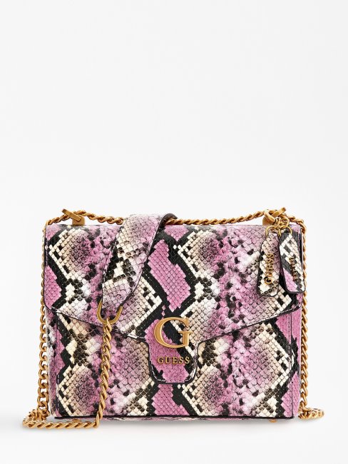 Mini Sac à Bandoulière à Imprimé Python Shenny Rose Guess