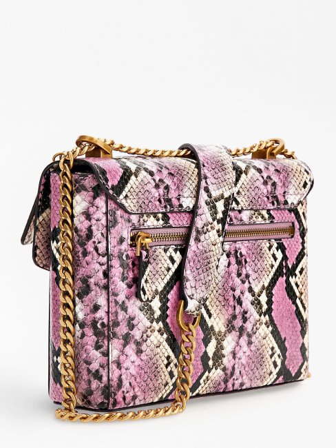 Mini Sac à Bandoulière à Imprimé Python Shenny Rose Guess