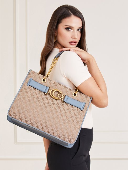 Guess Bleu Aileen 4g Logo Shopper