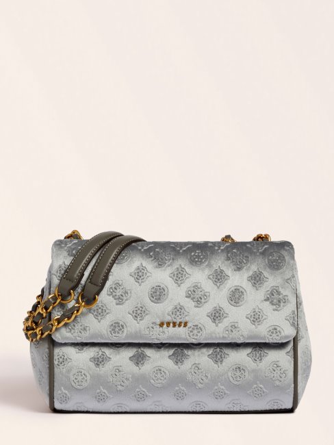 Kimi Sac Bandoulière En Velours Gris Guess