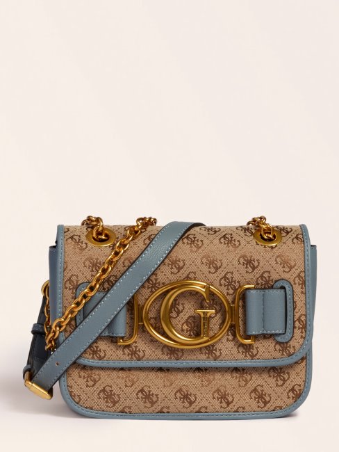 Sac à Bandoulière Aileen 4g Logo Guess Bleu