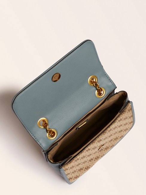 Sac à Bandoulière Aileen 4g Logo Guess Bleu