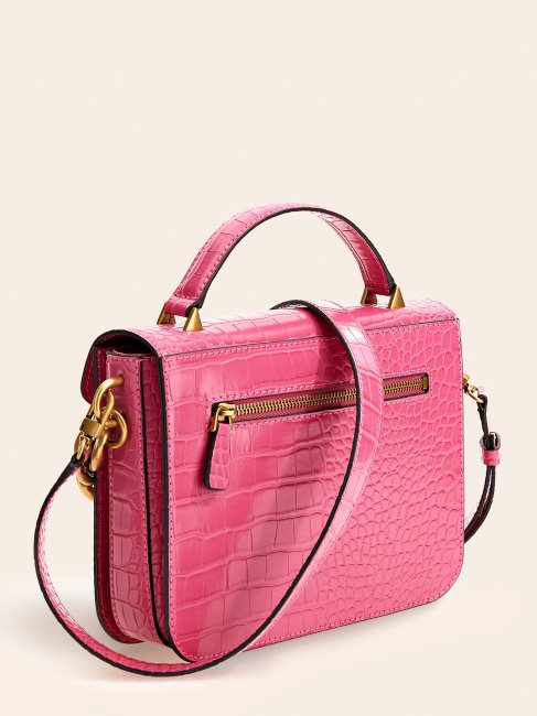 Mini Sac à Main Guess Rose Imprimé Croco Retour