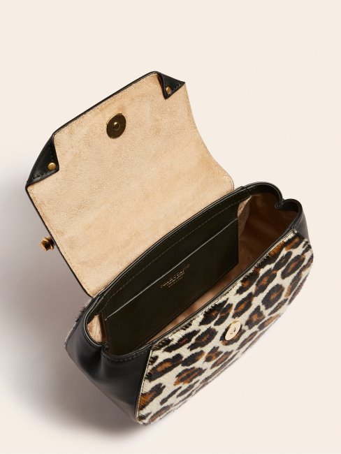 Animalier Guess Alia Mini Sac à Bandoulière En Cuir Véritable