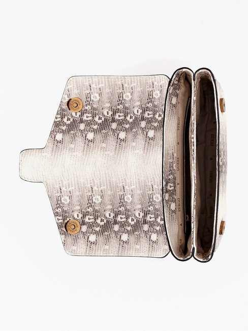 Mini Sac à Bandoulière Imprimé Python Shenny Gris Multi Guess