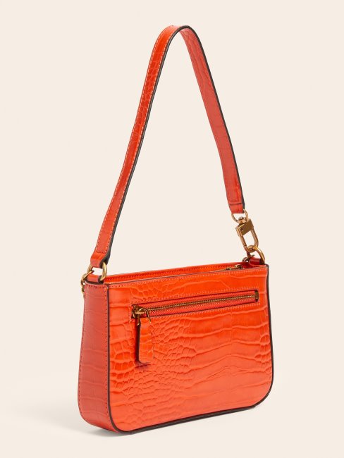 Guess Sac Porté épaule Katey Croco Orange